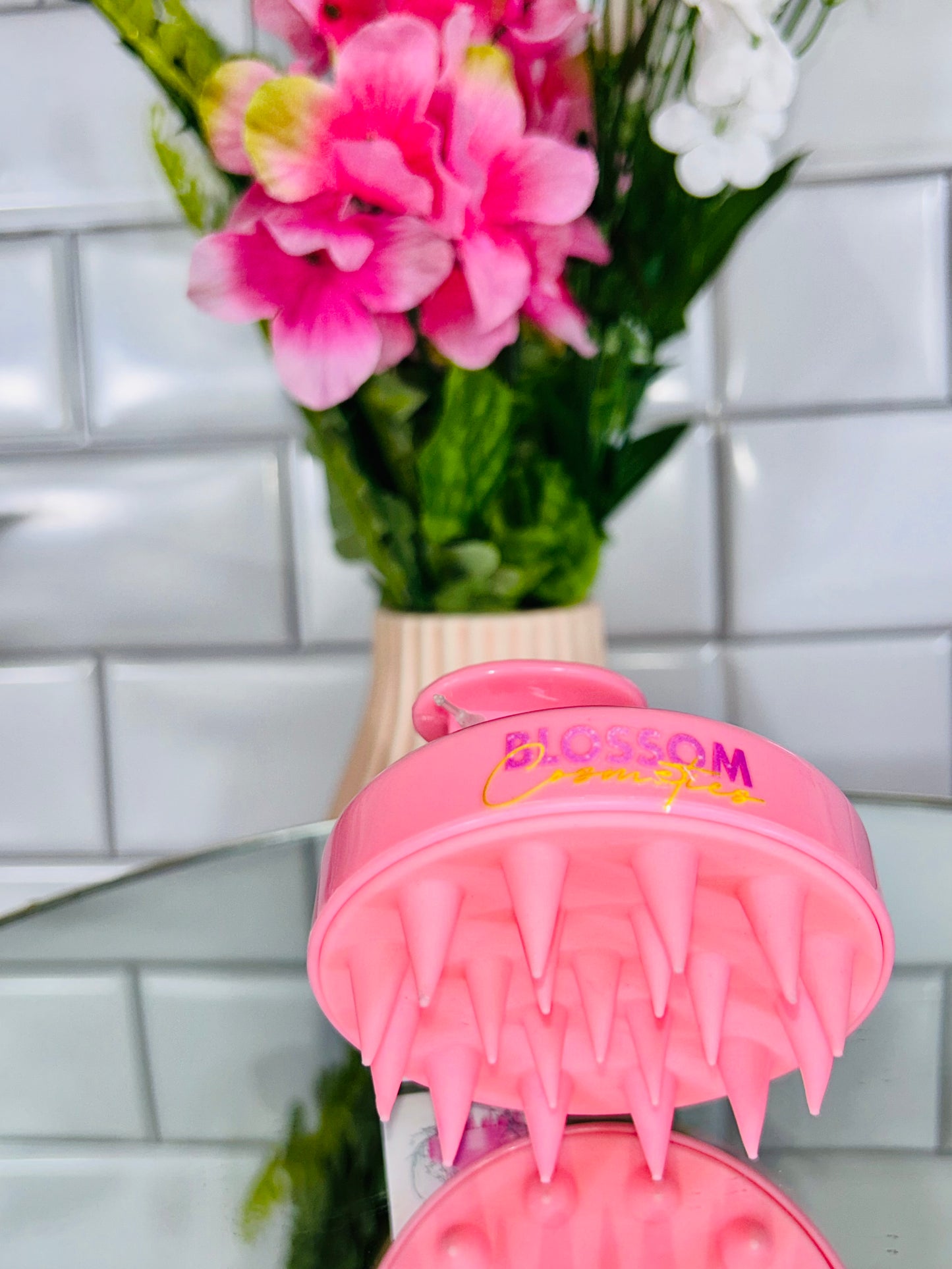 Blossom Cosmetics Pink Scalp Scrubber