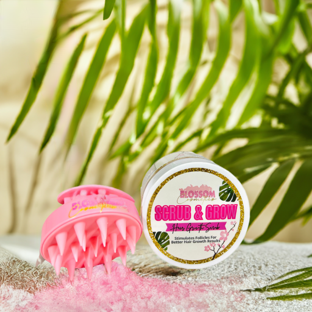 Scrub&Grow + Pink Scalp Scrubber